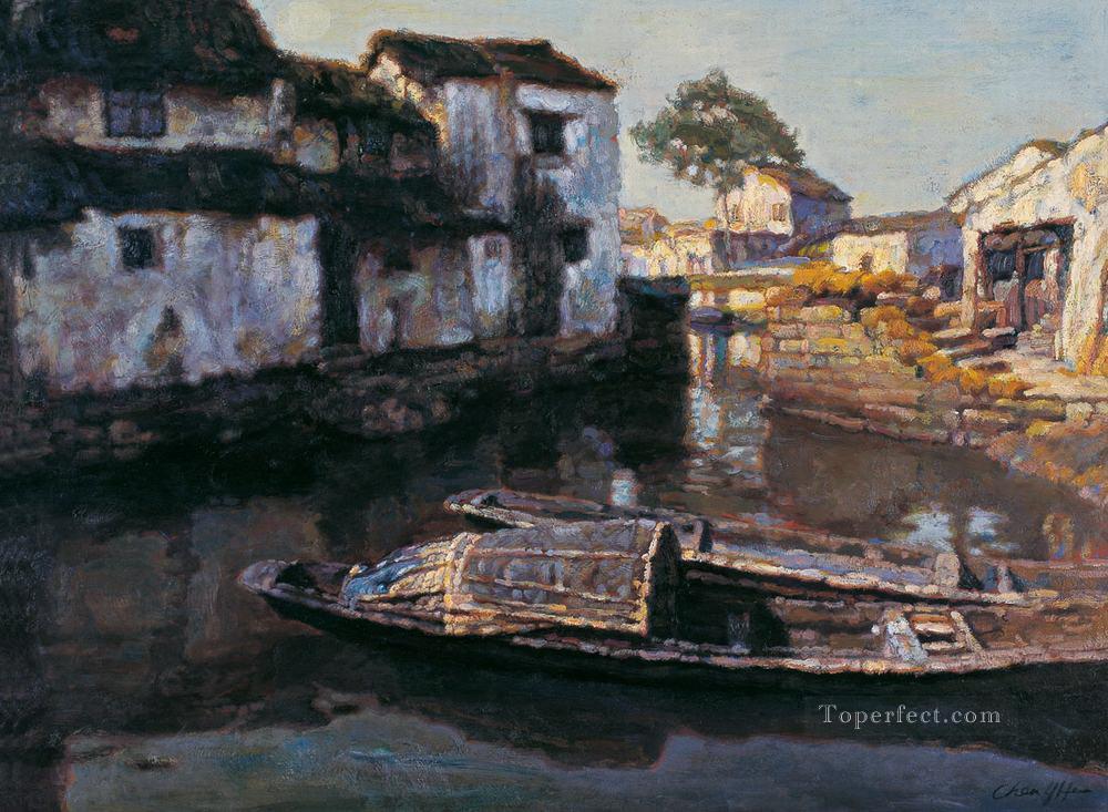 Paisaje chino de Watertown Shanshui Pintura al óleo